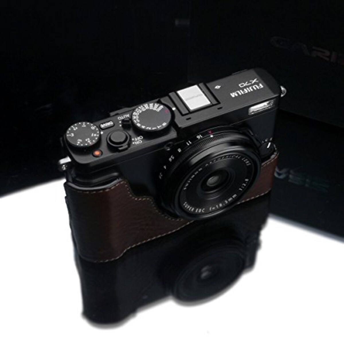  GARIZ FUJIFILM X70用 本革カメラケース XS-CHX70BR ブラウン画像4 