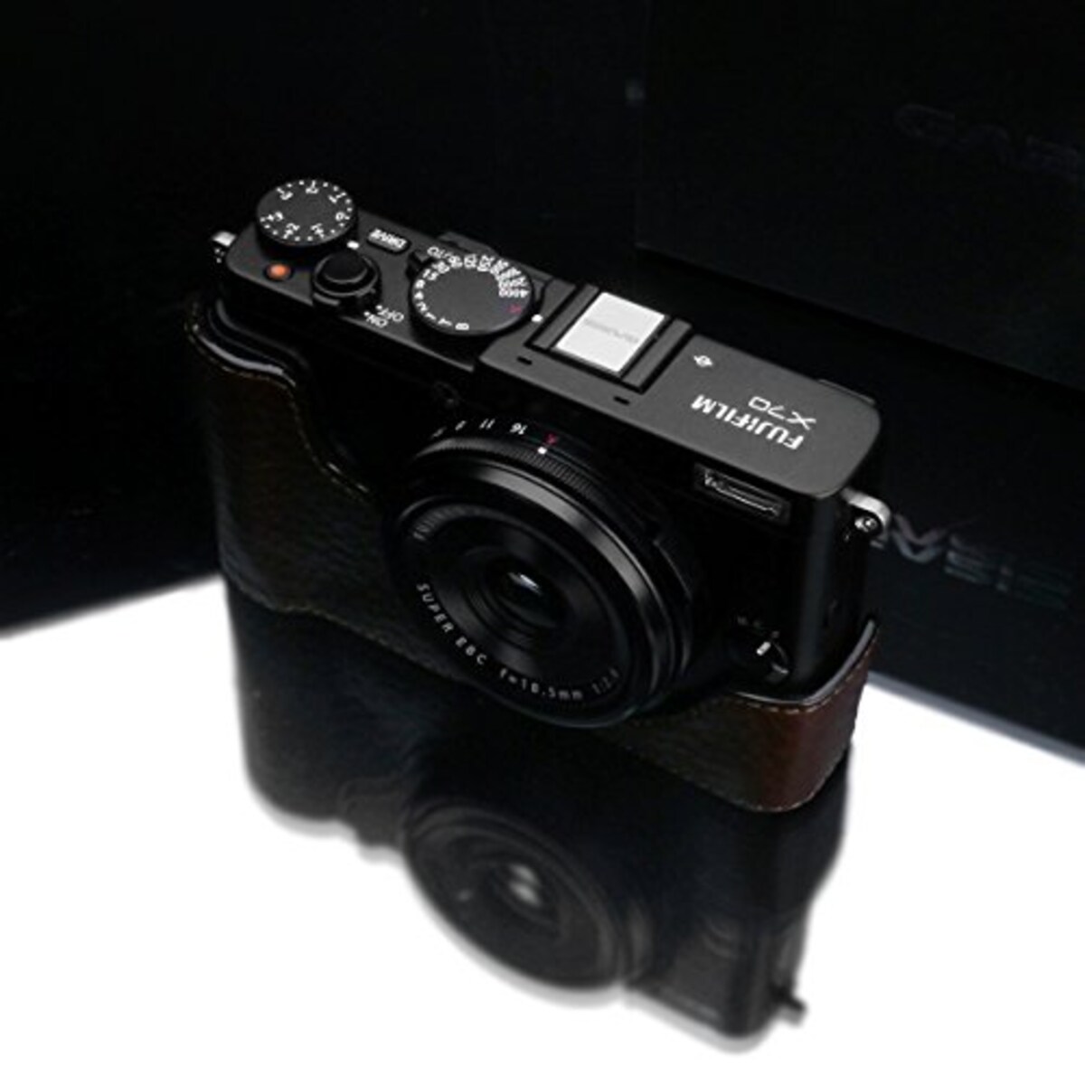  GARIZ FUJIFILM X70用 本革カメラケース XS-CHX70BR ブラウン画像5 