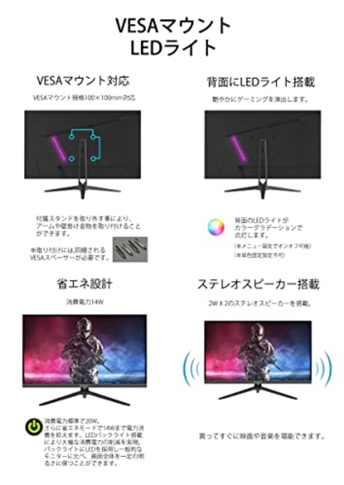  【Amazon.co.jp限定】JAPANNEXT 24.5型IPS フルHDパネル搭載165Hz対応ゲーミングモニター JN-I245FR165 HDMI DP 165Hz 144Hz画像7 