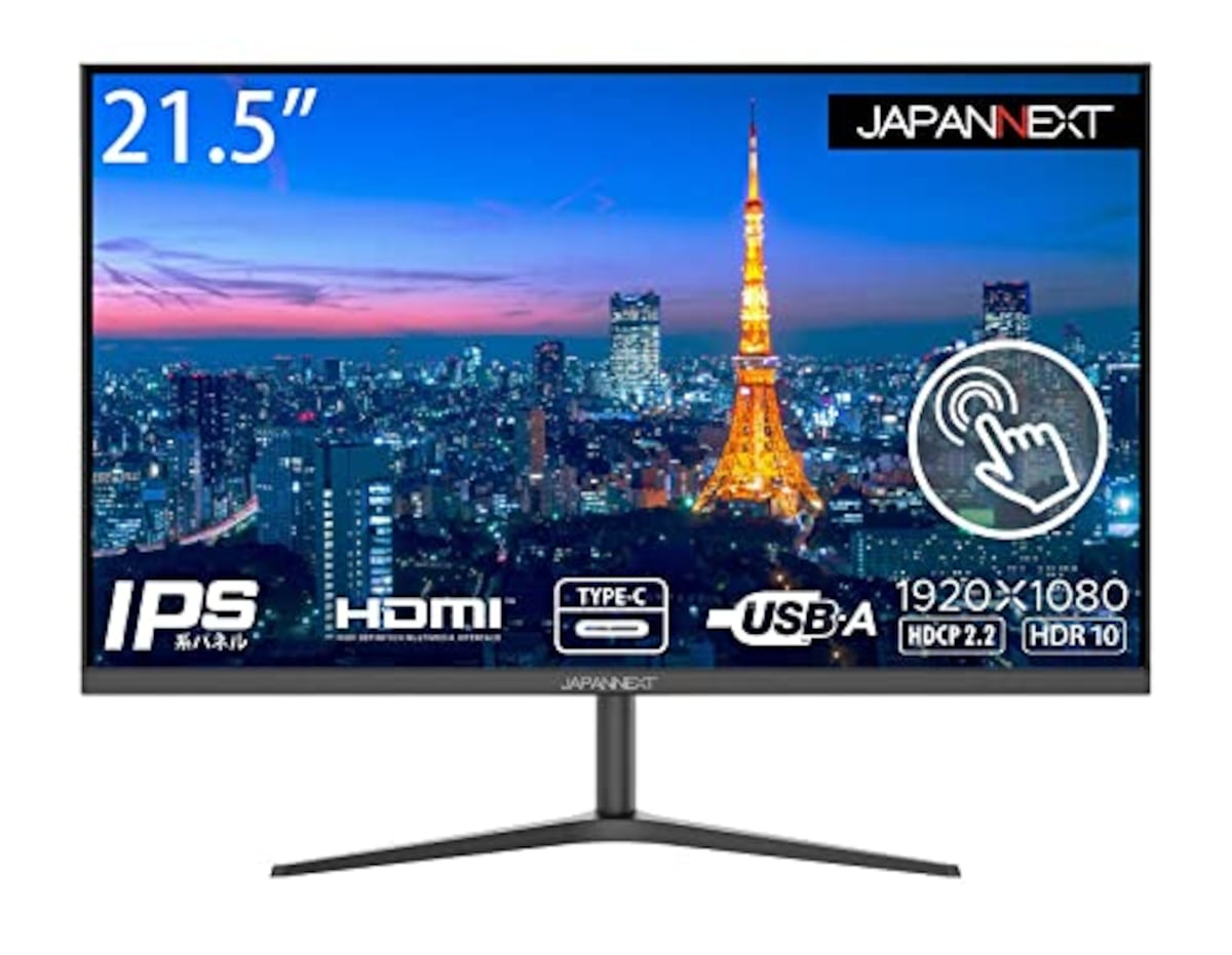 JAPANNEXT 21.5型IPSフルHDパネル搭載 タッチパネル対応モニター JN-IPS215FHDR-T HDMI USB-C