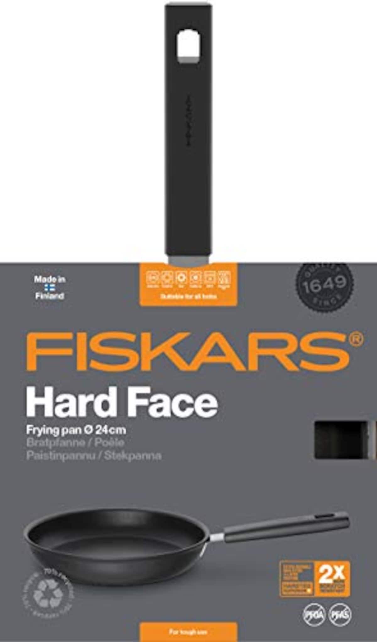  【正規輸入品】フィスカース (FISKARS) フライパン IH対応 ガス対応 24cm フッ素加工 ノンスティック 「ハードフェイス」 1052222画像7 