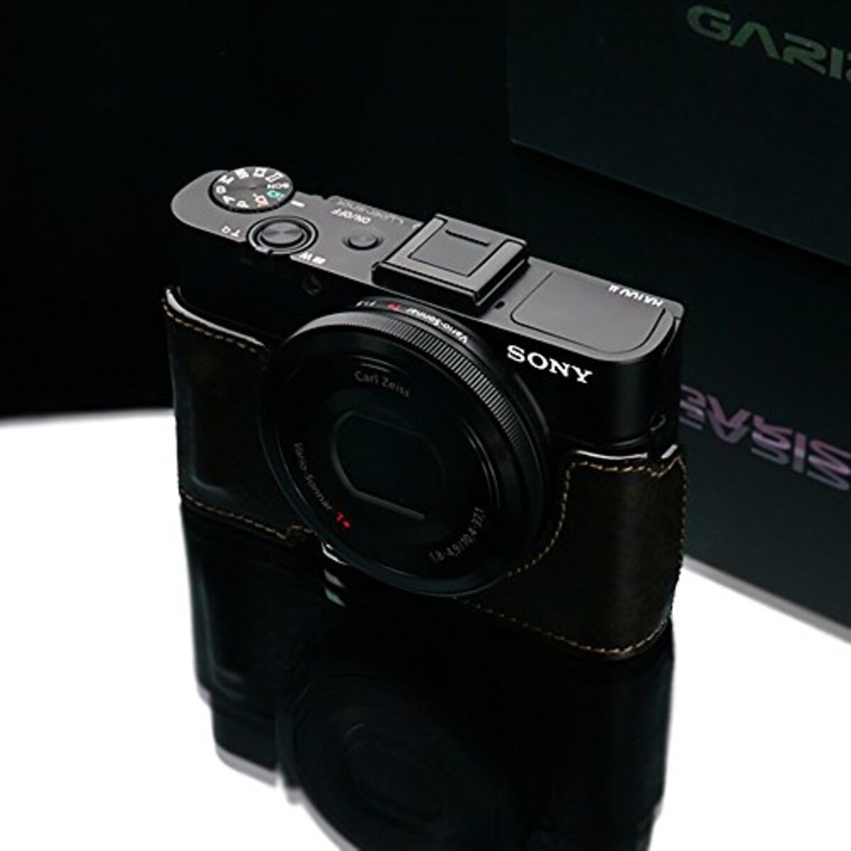  GARIZ SONY DSC-RX100M2用 本革カメラケース(シボ加工) HG-RX100IIBR ブラウン画像4 