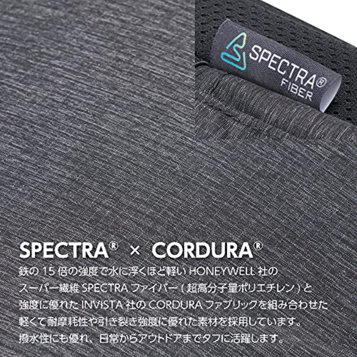  ハクバ 【Amazon.co.jp限定】HAKUBA カメラバッグ LUXXe(ラグゼ) GRID ジップマルチポーチ Mサイズ ブラック SPECTRAファイバー×CORDURAファブリック YKKファスナー採用 撥水 AMZSLX-GMPMBK画像2 