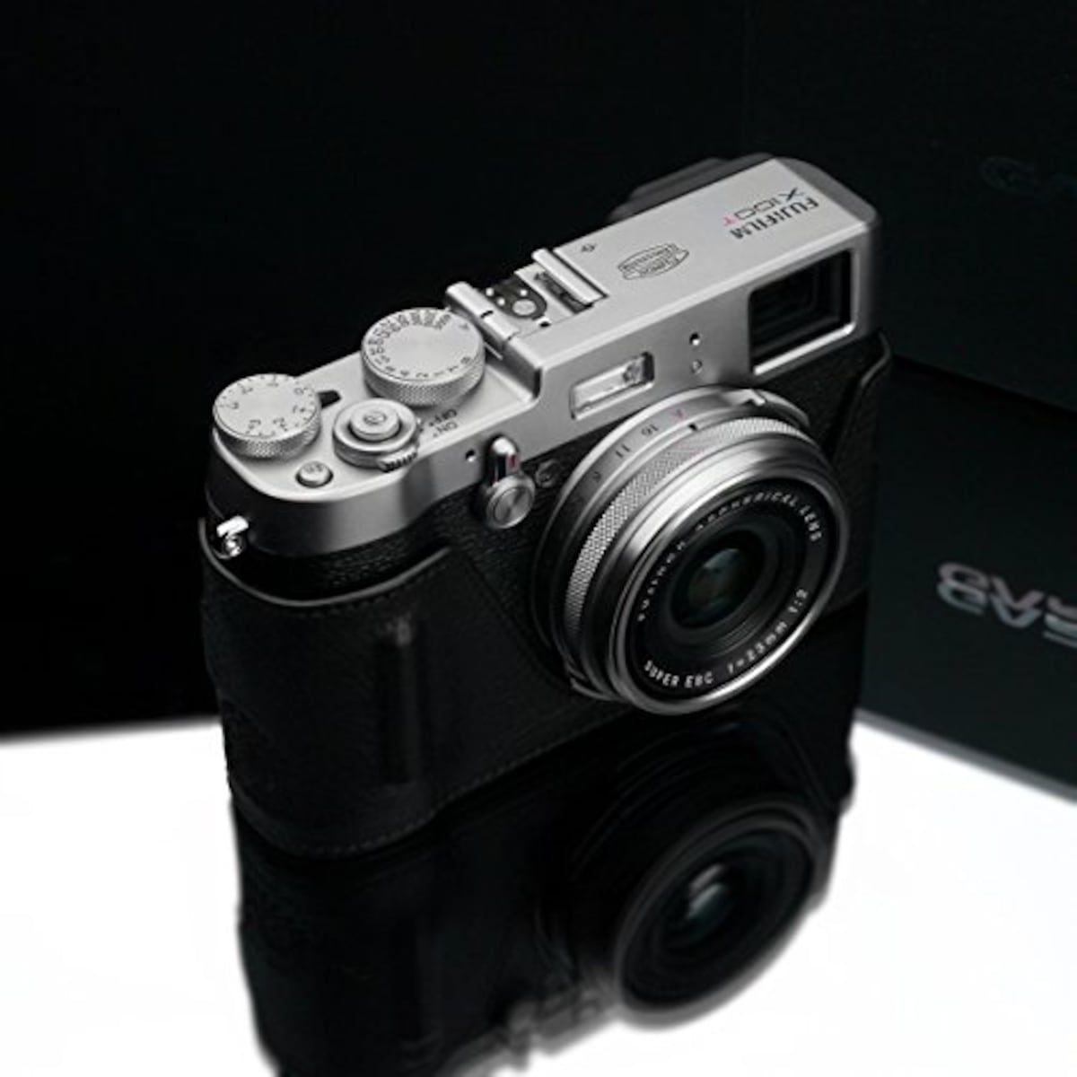  GARIZ FUJIFILM X100T/X100S/X100兼用 本革カメラケース BL-X100BK ブラック画像3 