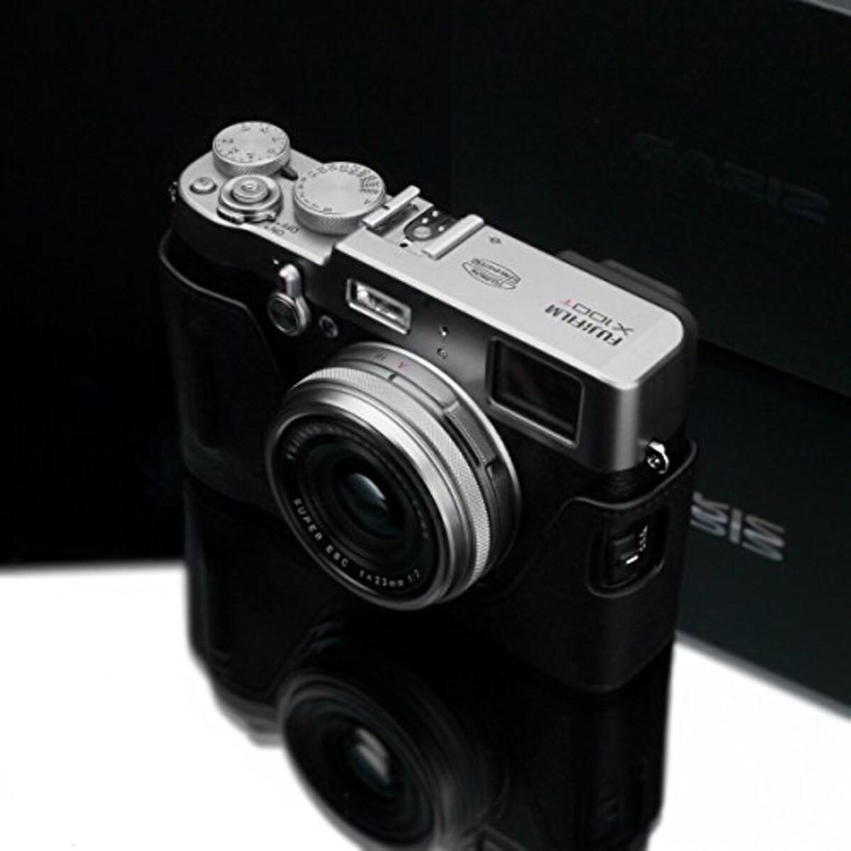  GARIZ FUJIFILM X100T/X100S/X100兼用 本革カメラケース BL-X100BK ブラック画像4 