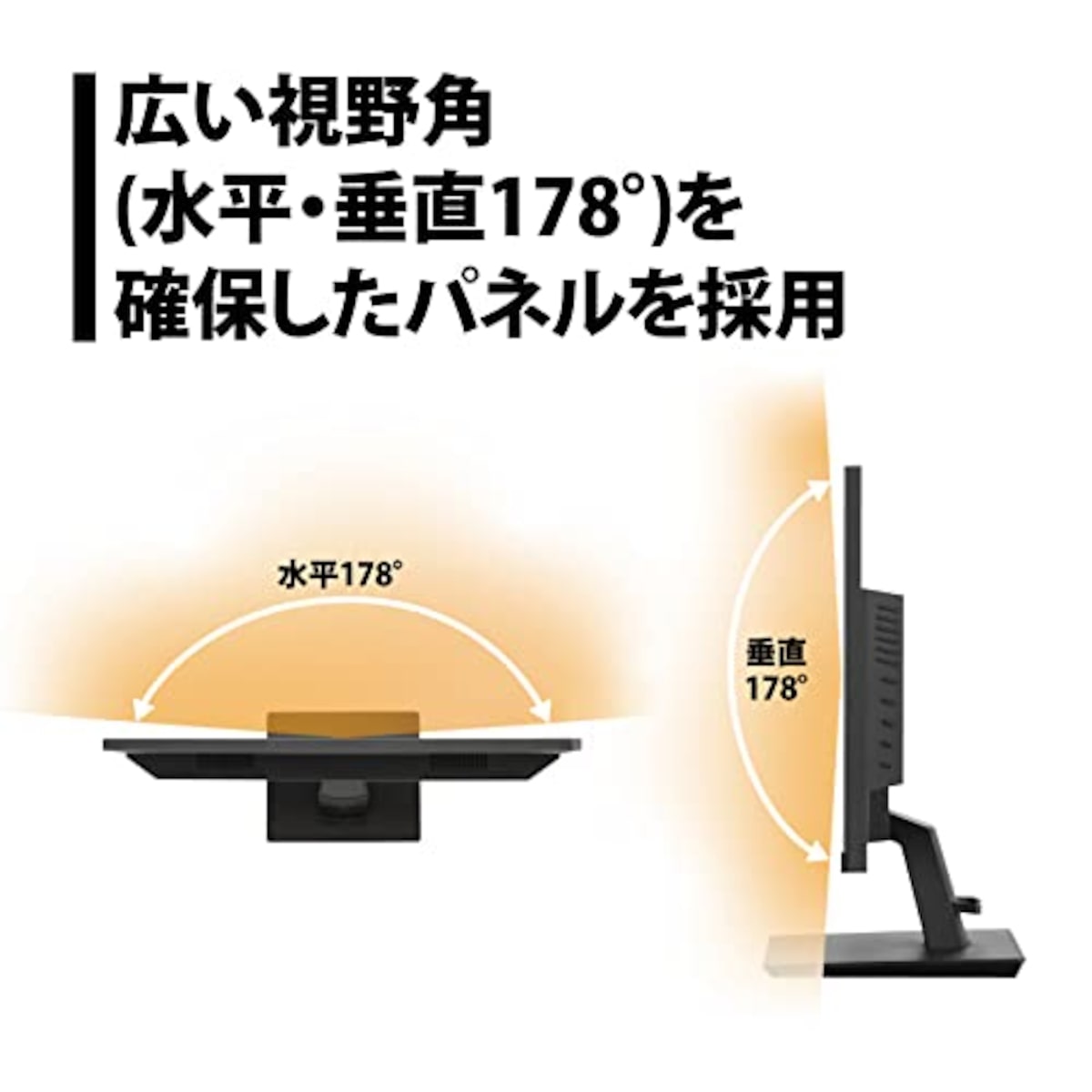  プリンストン モニター 21.5型 (フルHD 1920×1080/HDMI･VGA･DVI･DisplayPort端子各1/ブルーライト･ちらつき軽減/広視野角/スピーカー内蔵) ブラック PTFBFH-22W画像3 