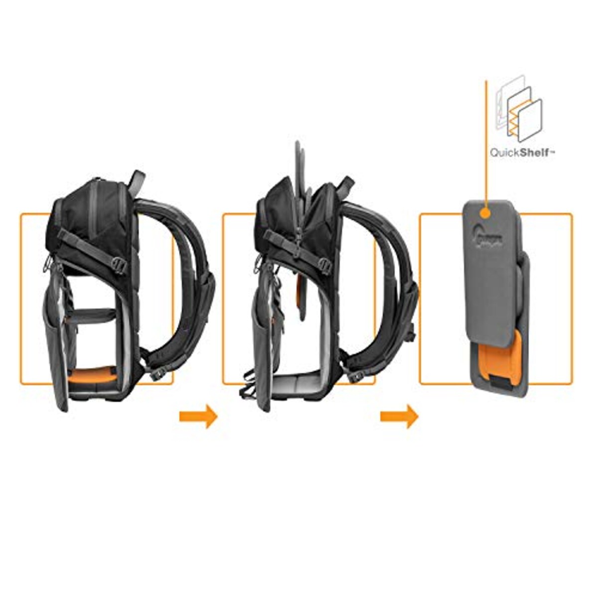  ロープロ(Lowepro) カメラリュック フォトアクティブ BP200AW 22L レンズ付ミラーレスカメラ+交換レンズ1本+アクセ+12inchタブレット ブラック/グレー LP37260-PWW画像2 