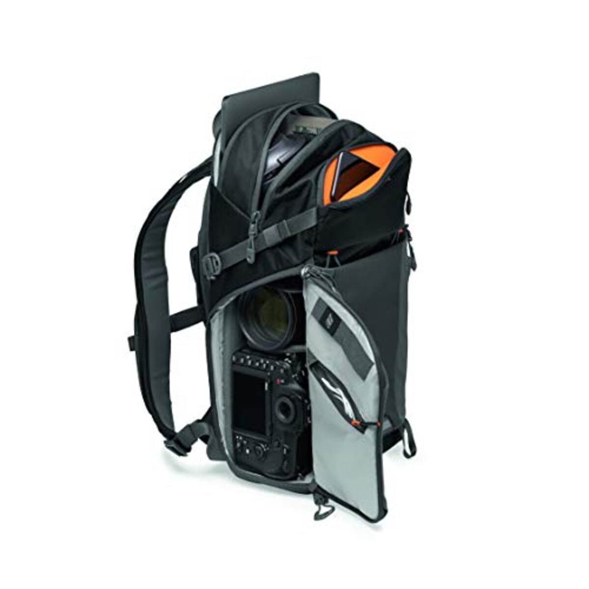  ロープロ(Lowepro) カメラリュック フォトアクティブ BP200AW 22L レンズ付ミラーレスカメラ+交換レンズ1本+アクセ+12inchタブレット ブラック/グレー LP37260-PWW画像9 