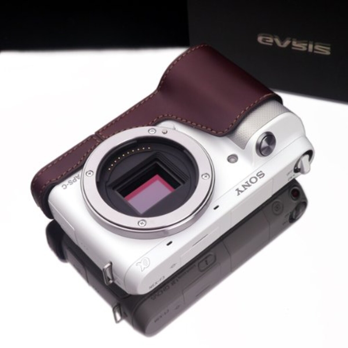  GARIZ SONY NEX-F3用 本革カメラケース XS-CHNEXF3BR ブラウン画像7 