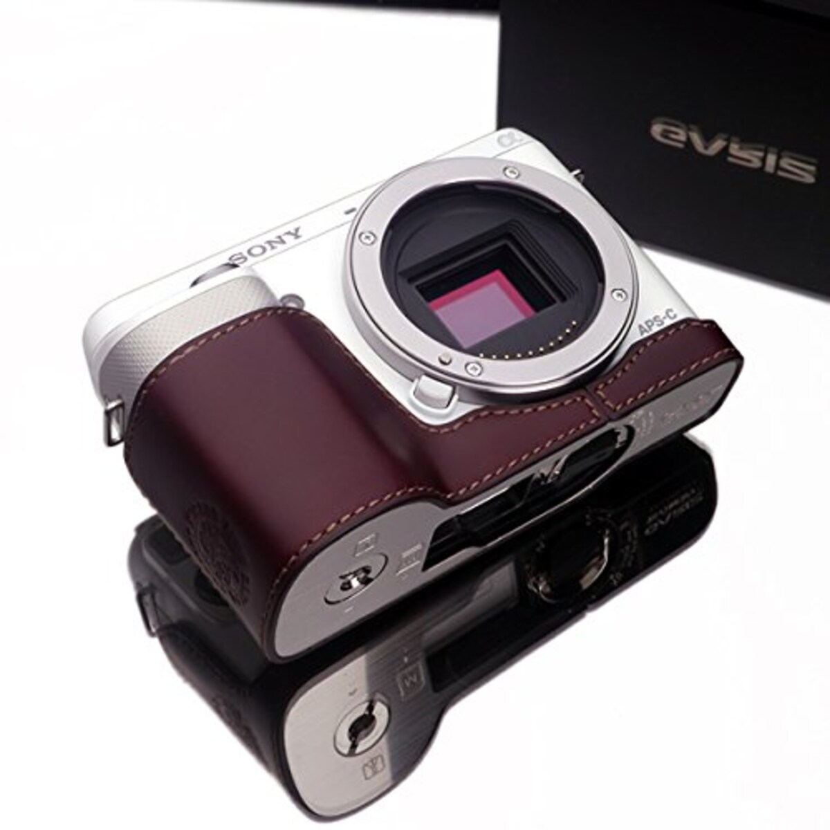  GARIZ SONY NEX-F3用 本革カメラケース XS-CHNEXF3BR ブラウン画像9 