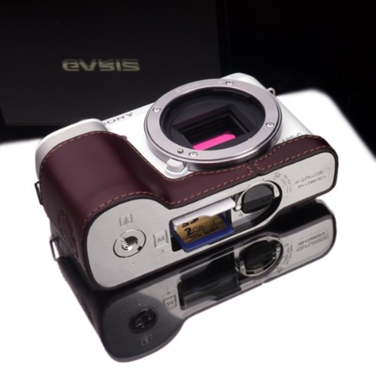  GARIZ SONY NEX-F3用 本革カメラケース XS-CHNEXF3BR ブラウン画像10 