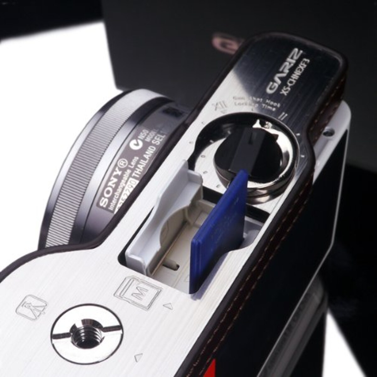  GARIZ SONY NEX-F3用 本革カメラケース XS-CHNEXF3BR ブラウン画像12 