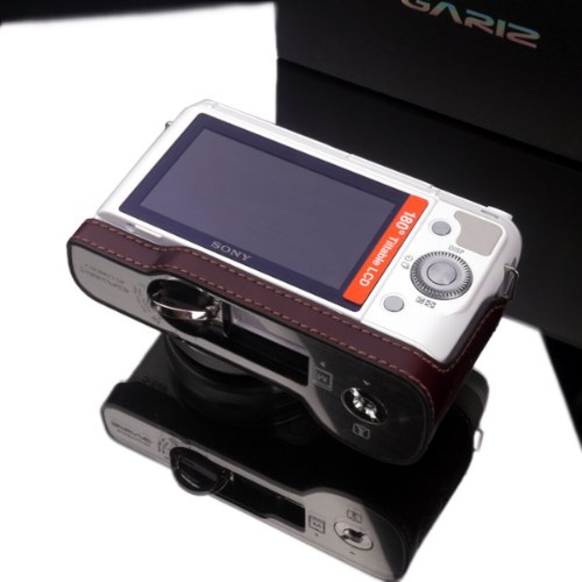  GARIZ SONY NEX-F3用 本革カメラケース XS-CHNEXF3BR ブラウン画像14 
