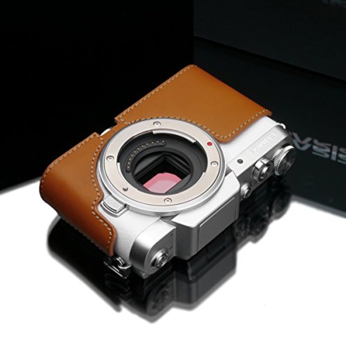  GARIZ Panasonic LUMIX GF7用 本革カメラケース XS-CHGF7LB ライトブラウン画像6 