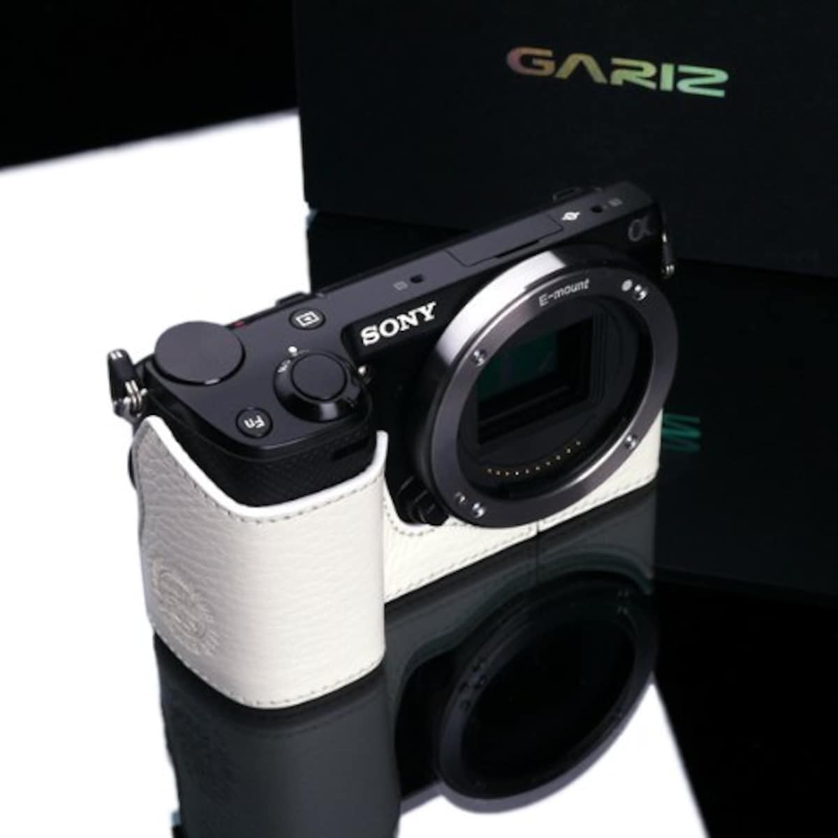  GARIZ SONY NEX-5R用 本革カメラケース XS-CHNEX5RW ホワイト画像3 