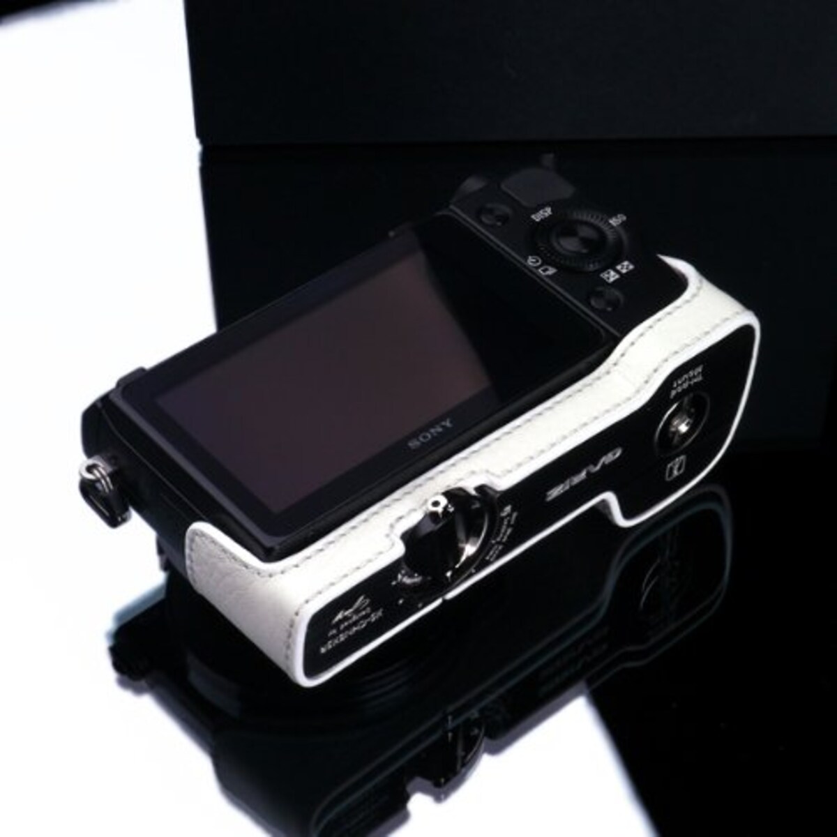  GARIZ SONY NEX-5R用 本革カメラケース XS-CHNEX5RW ホワイト画像8 