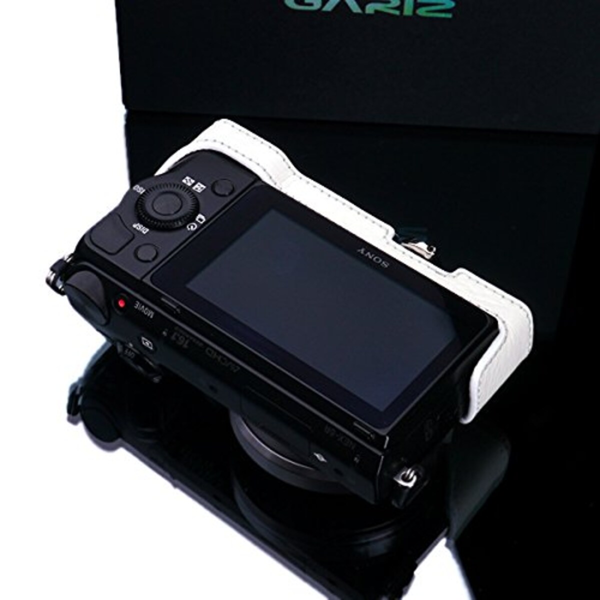  GARIZ SONY NEX-5R用 本革カメラケース XS-CHNEX5RW ホワイト画像9 