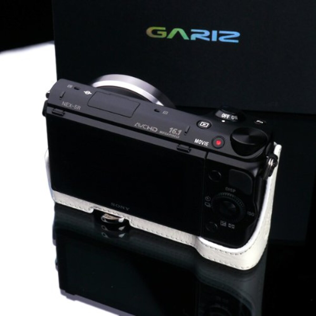  GARIZ SONY NEX-5R用 本革カメラケース XS-CHNEX5RW ホワイト画像10 