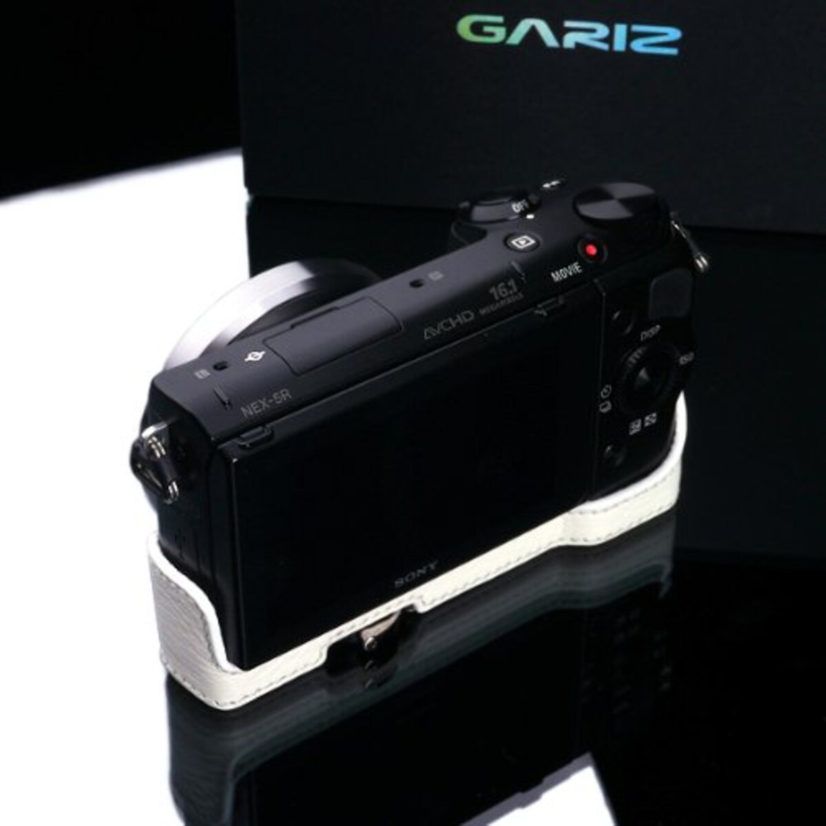  GARIZ SONY NEX-5R用 本革カメラケース XS-CHNEX5RW ホワイト画像11 