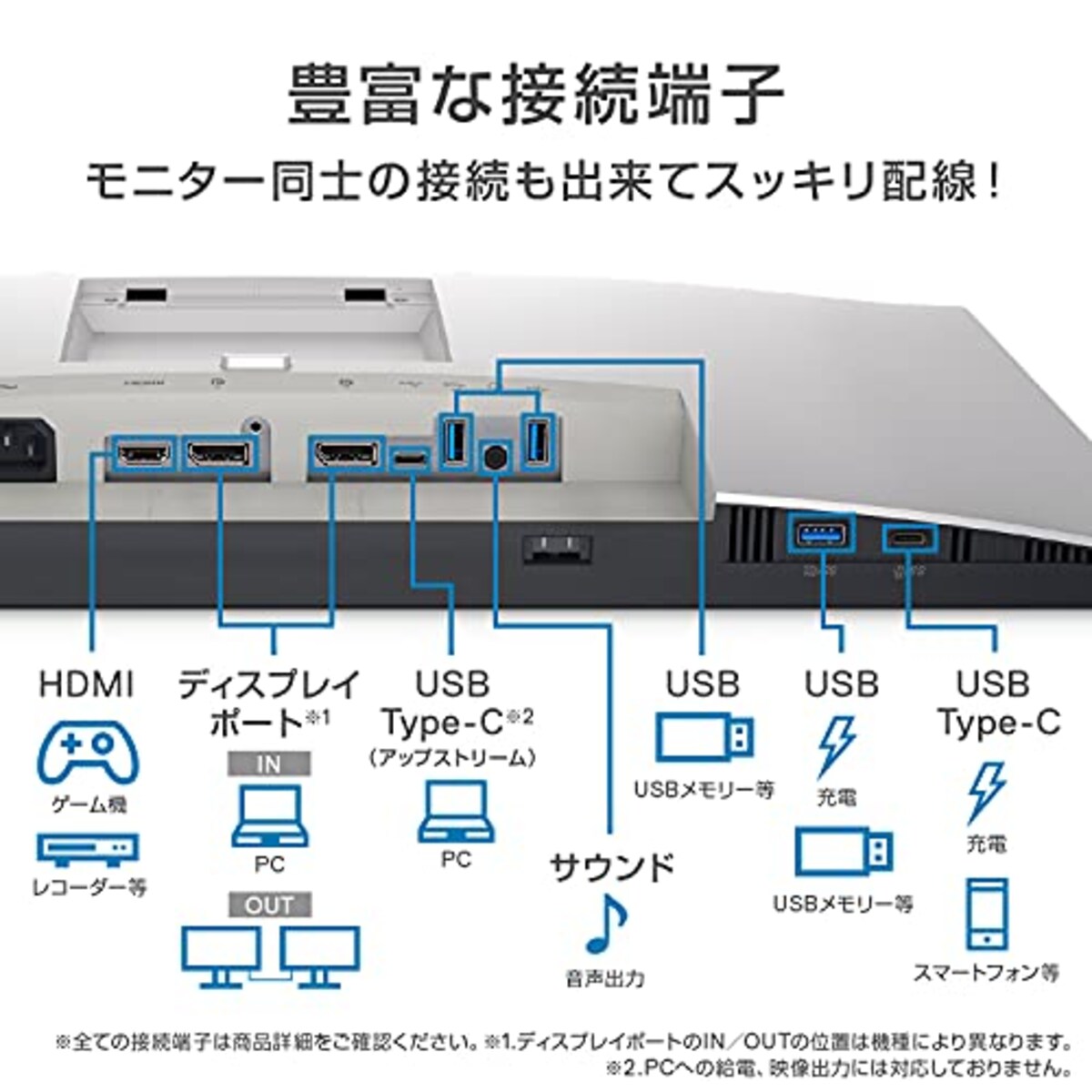  Dell U2422H 23.8インチ モニター (3年間無輝点交換保証/フルHD/IPS非光沢/DP,HDMI/縦横回転,高さ調整/Rec.709 100%)画像7 