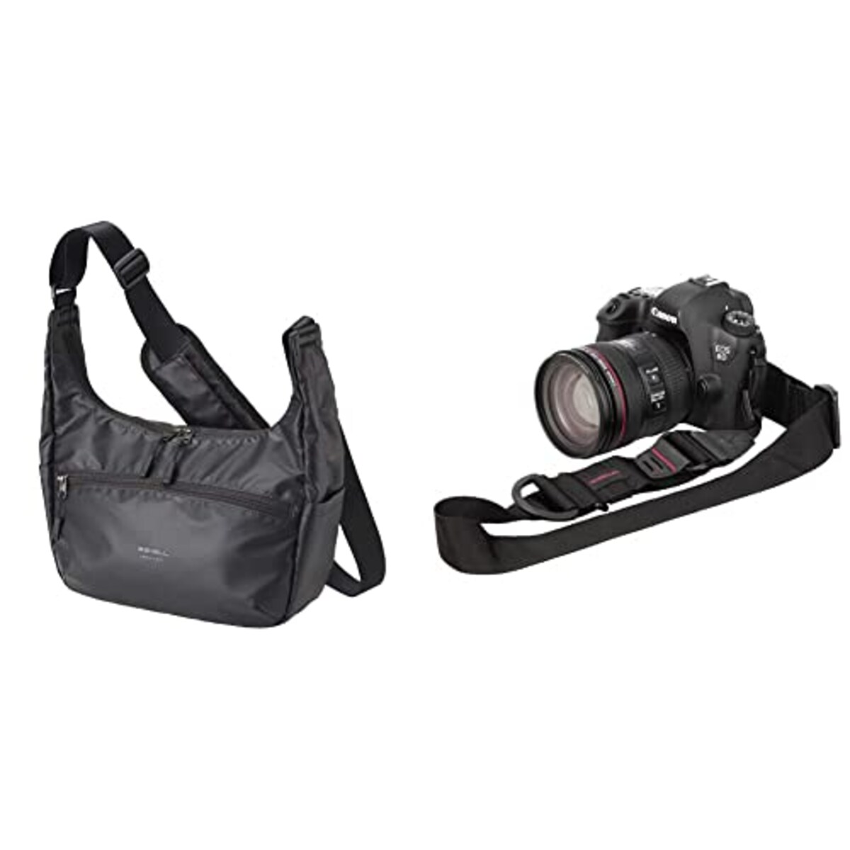 【セット買い】 HAKUBA カメラバッグ プラスシェル アーバンライト 02 ショルダー M ブラック 2SP-UL02SBMBK + 速写ストラップ ルフトデザイン スピードストラップ38 ブラック KST-62SS38BK