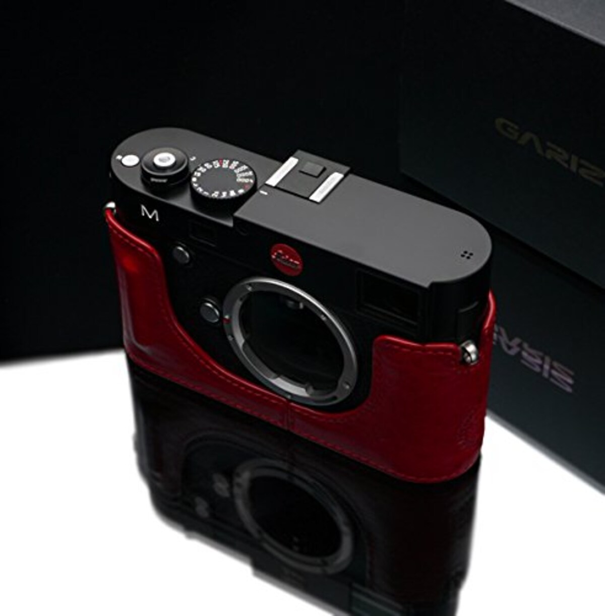  GARIZ Leica M用 本革カメラケース BL-LCMR レッド画像3 