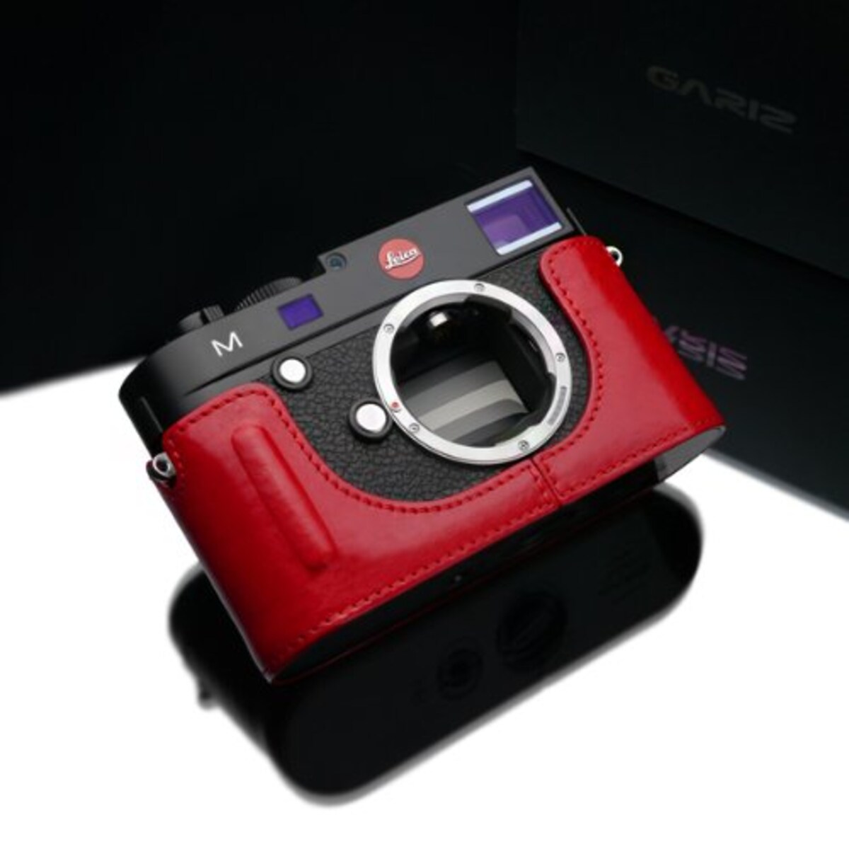  GARIZ Leica M用 本革カメラケース BL-LCMR レッド画像4 