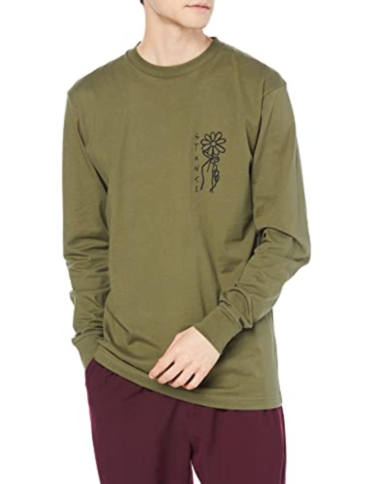[スタンス] 長袖シャツ FLOWER POWER LS ARMY (01252) XL