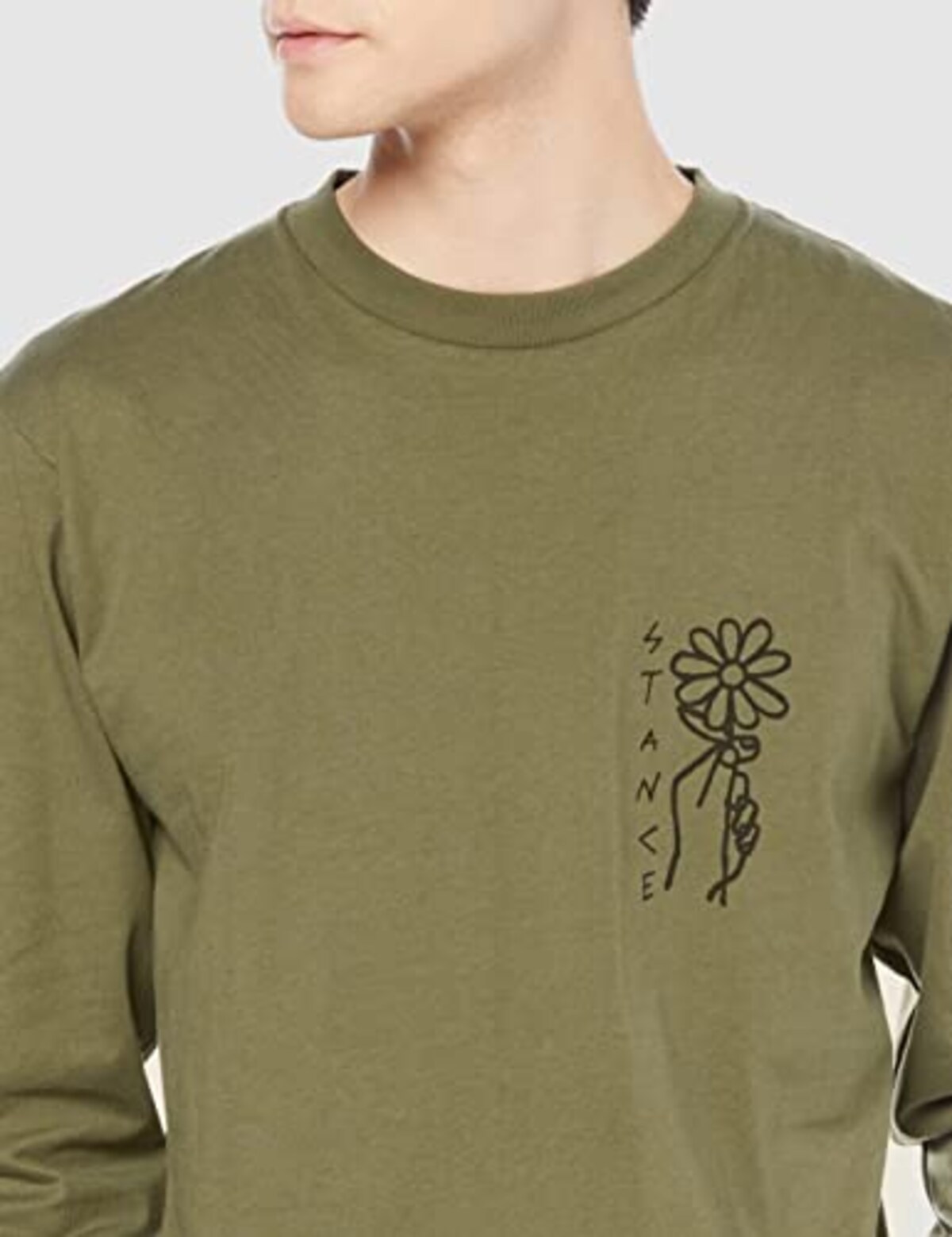  [スタンス] 長袖シャツ FLOWER POWER LS ARMY (01252) XL画像4 