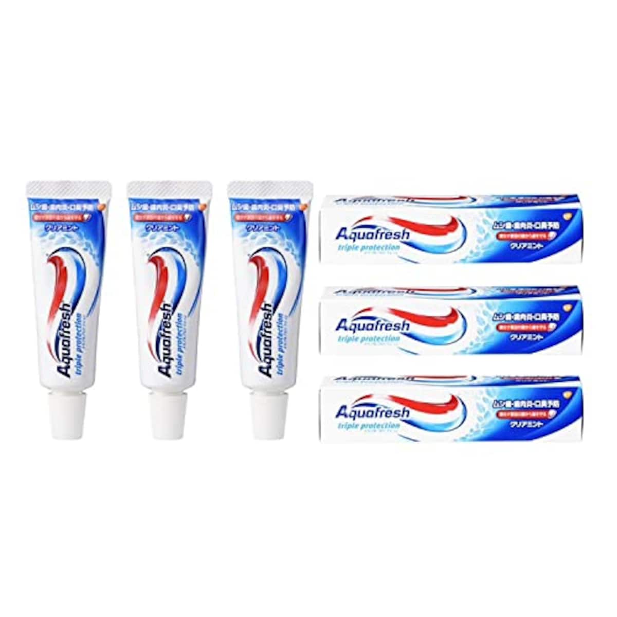 Aquafresh アクアフレッシュ クリアミント 歯磨き粉 35g 3本【医薬部外品】歯肉炎・口臭・ムシ歯予防
