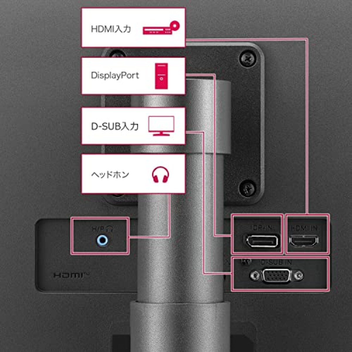  【Amazon.co.jp 限定】LG フレームレス モニター ディスプレイ 27MP450-B 27インチ / フルHD / IPSアンチグレア / FreeSync対応 / 75Hz / 高さ調節 / フリッカーセーフ、ブルーライト低減機能 / HDMI、DP、D-Sub / 3年無輝点保証画像11 