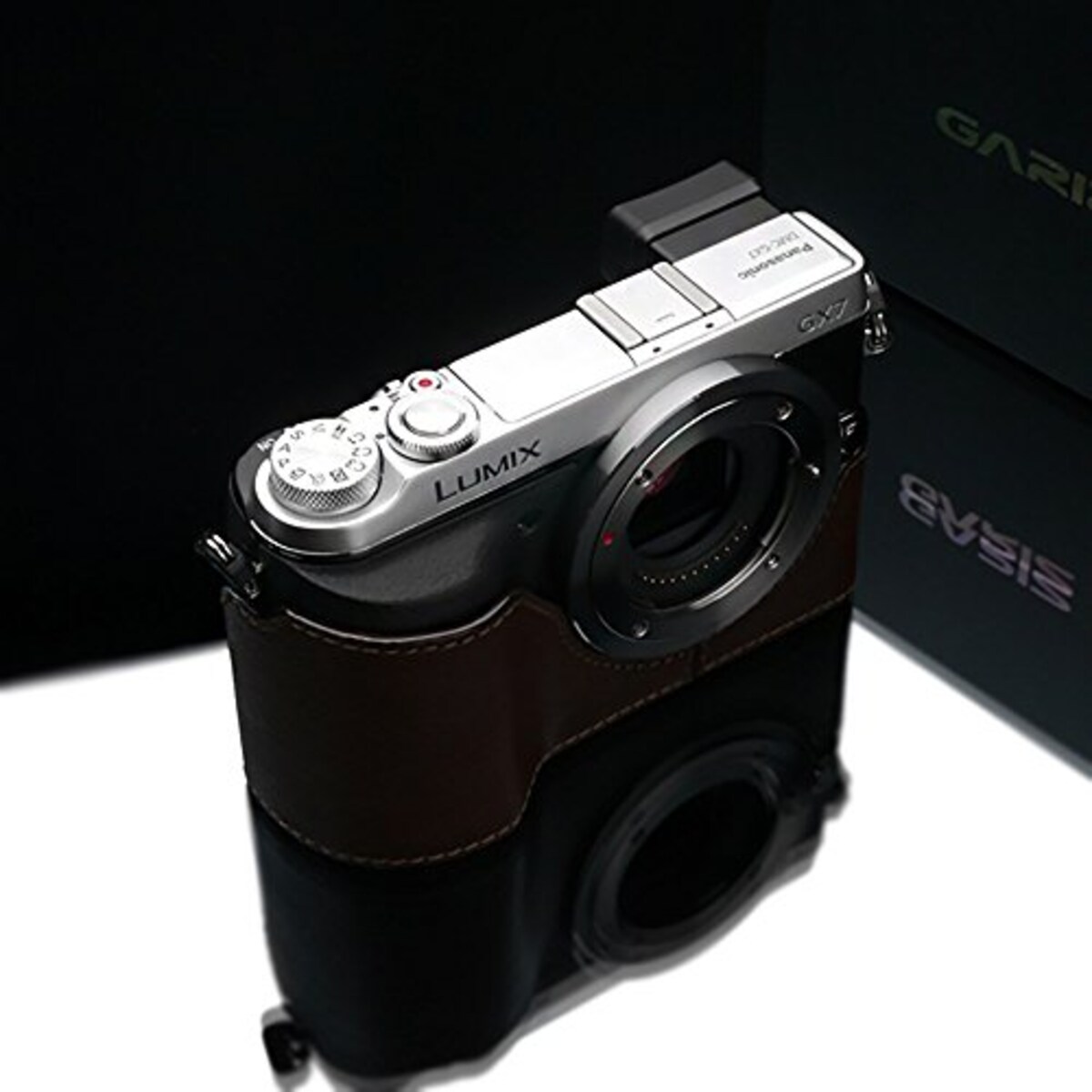  GARIZ Panasonic LUMIX GX7用 本革カメラケース XS-CHGX7BR ブラウン画像2 