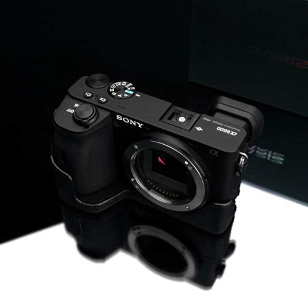  GARIZ SONY α6600 用 本革カメラケース XS-CHA6600BK ブラック画像5 