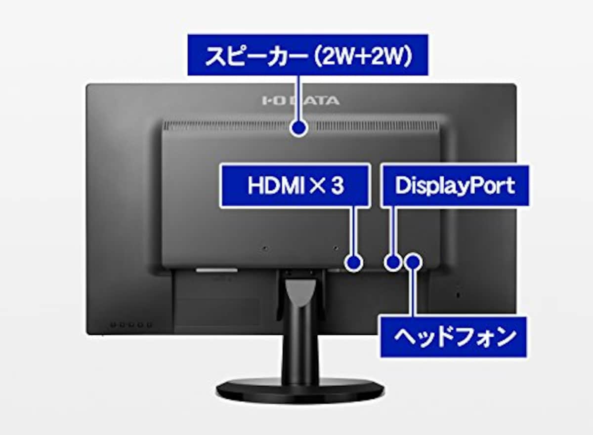  IODATA モニター 27インチ WQHD ADSパネル 非光沢 (HDMI×3/DisplayPort×1/スピーカー付/3年保証/土日サポート/日本メーカー) EX-LDQ271DB画像4 