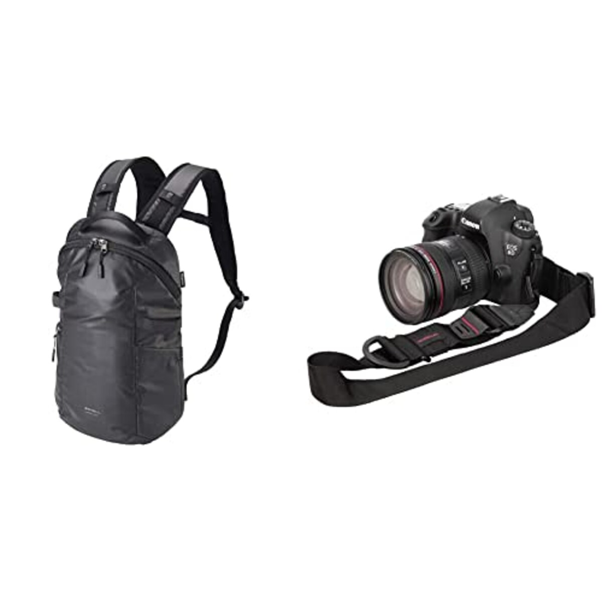 【セット買い】 HAKUBA カメラバッグ プラスシェル アーバンライト 02 バックパック S ブラック 2SP-UL02BPSBK + 速写ストラップ ルフトデザイン スピードストラップ38 ブラック KST-62SS38BK