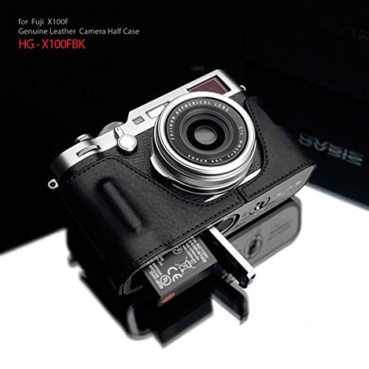  GARIZ FUJIFILM X100F用 本革カメラケース XS-CHX100FBK ブラック画像2 