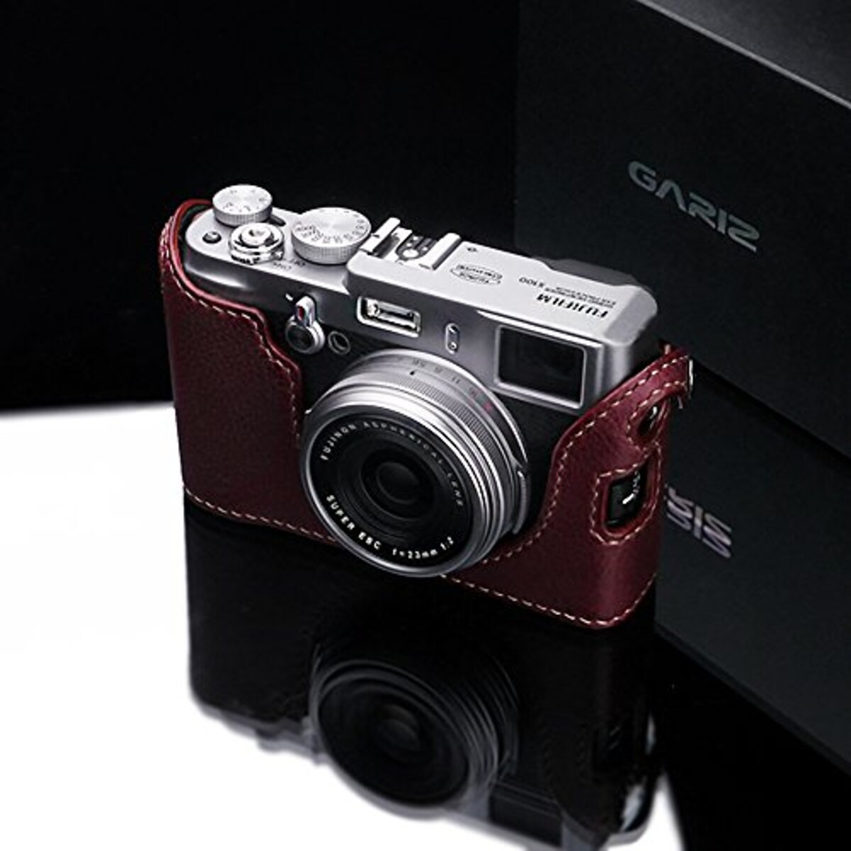  GARIZ J&Kコラボモデル FUJIFILM X100T/X100S/X100兼用 本革カメラケース CO-X100W ワインレッド画像4 