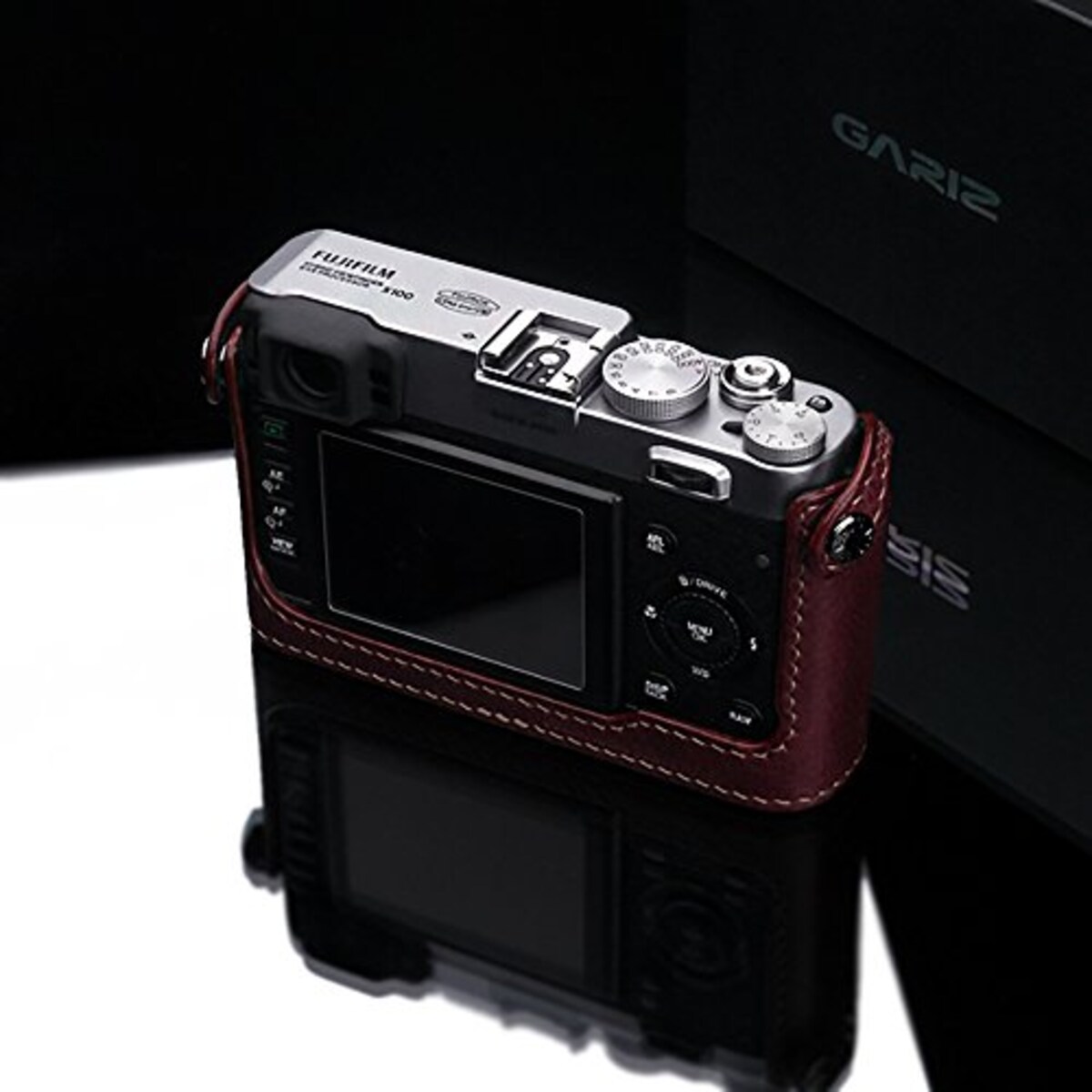  GARIZ J&Kコラボモデル FUJIFILM X100T/X100S/X100兼用 本革カメラケース CO-X100W ワインレッド画像6 