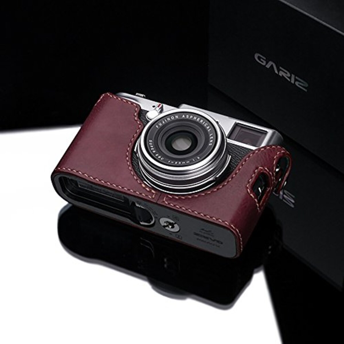  GARIZ J&Kコラボモデル FUJIFILM X100T/X100S/X100兼用 本革カメラケース CO-X100W ワインレッド画像7 