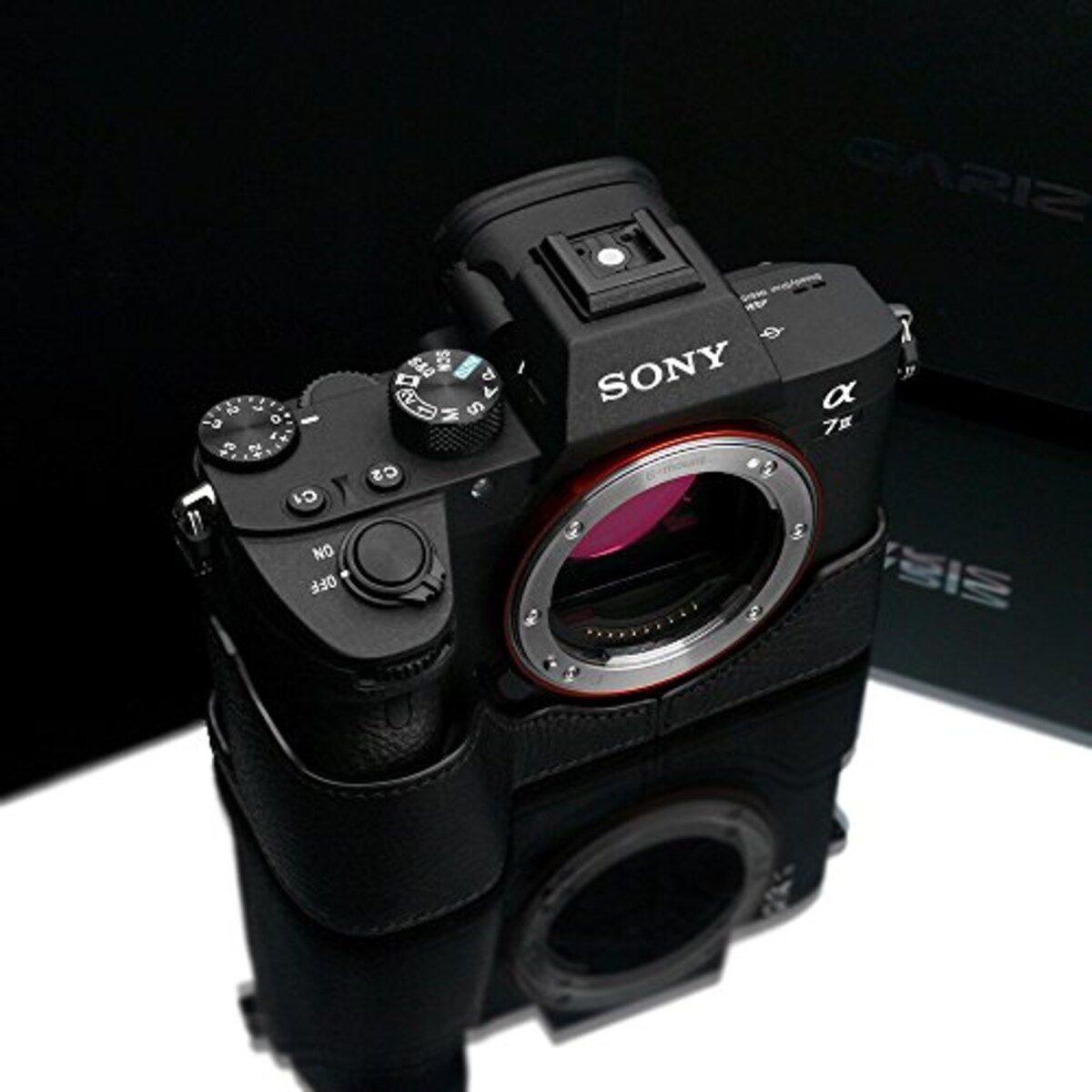  GARIZ SONY α9/α7R III/α7 III 兼用 本革カメラケース XS-CHA7M3BKO ブラック画像4 