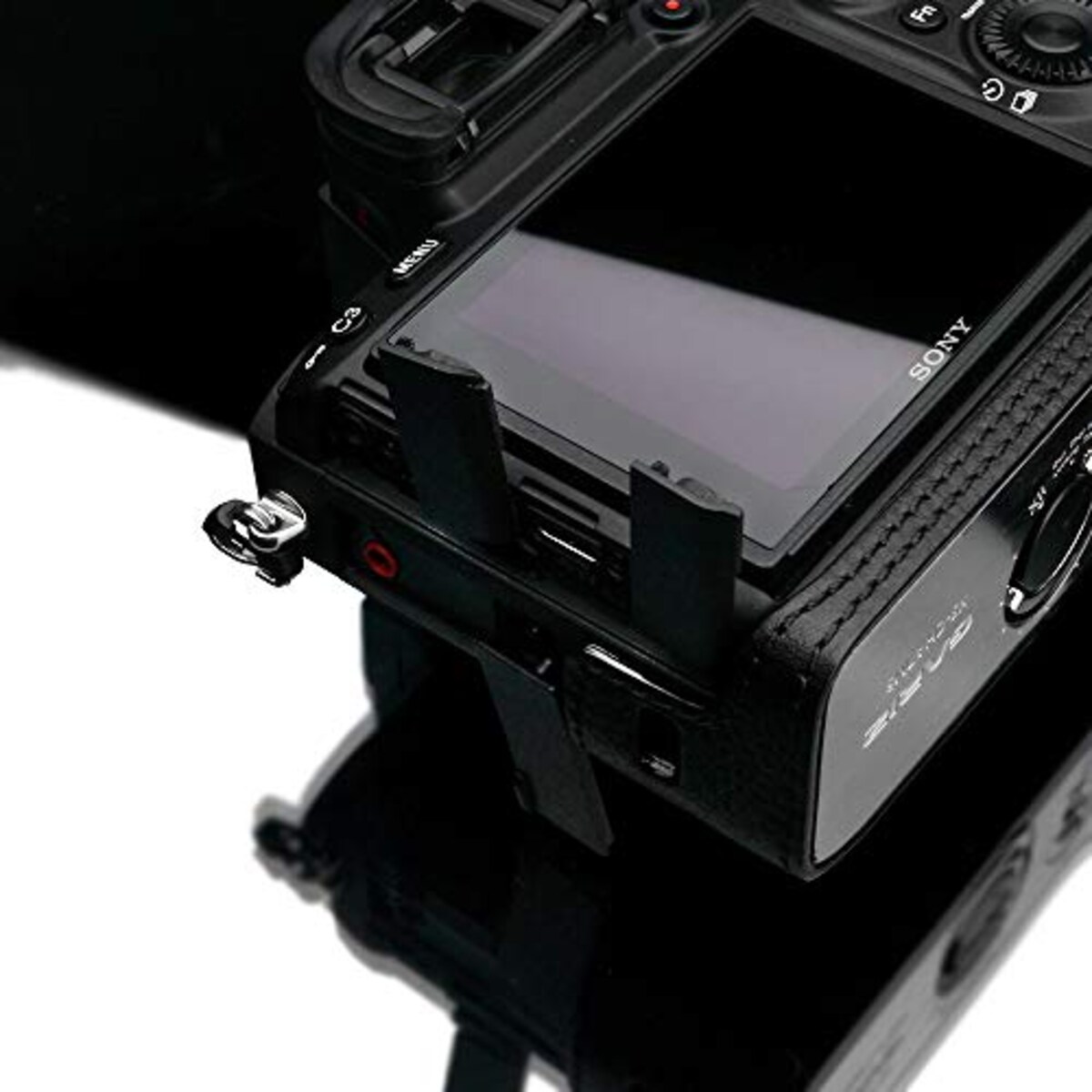  GARIZ SONY α9/α7R III/α7 III 兼用 本革カメラケース XS-CHA7M3BKO ブラック画像14 