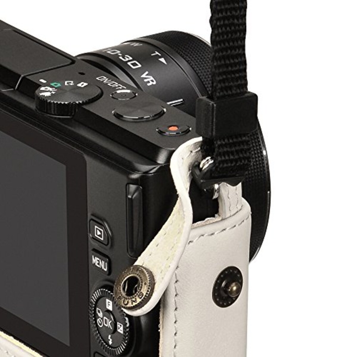  HAKUBA カメラケース 本革 ボディケース Nikon 1 J4専用 ホワイト DBC-N1J4WT画像4 