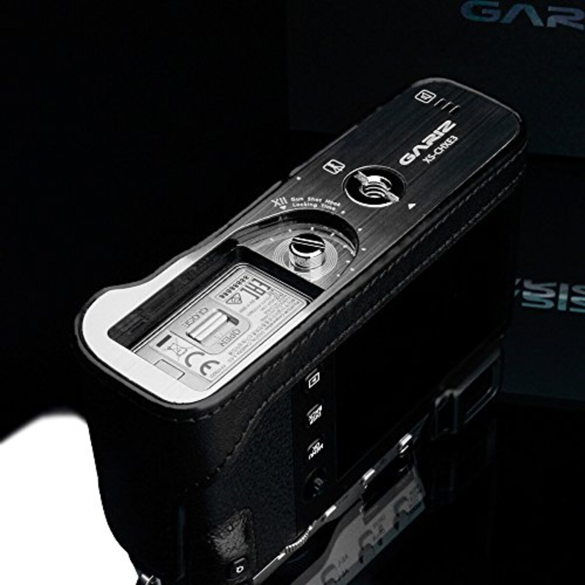  GARIZ FUJIFILM X-E3用 本革カメラケース XS-CHXE3BK ブラック画像11 