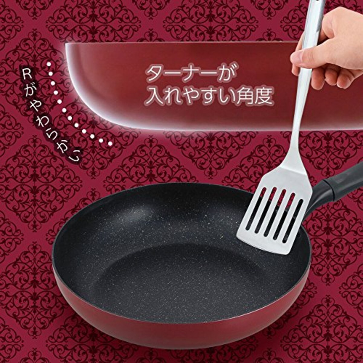  和平フレイズ 小さい フライパン20cm お弁当 朝食 IH・ガス対応 マーブル・エレガンス RA-9220画像3 