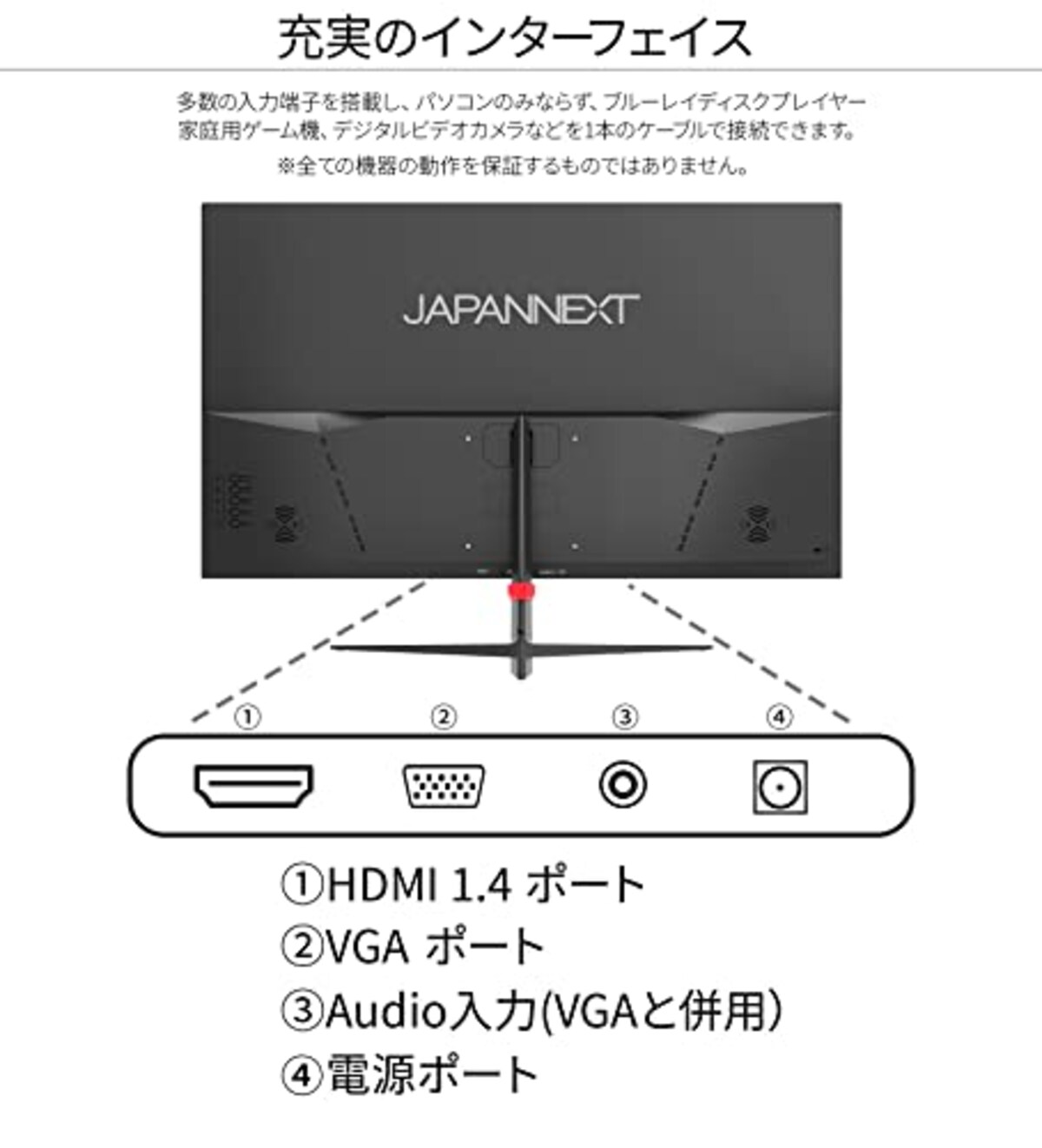  JAPANNEXT 27インチ HDMI/VGA搭載フルHD液晶モニター JN-V27FLFHD画像3 
