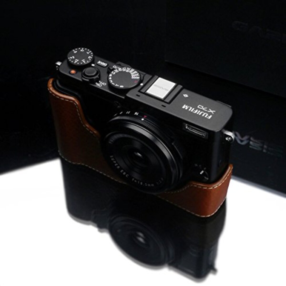  GARIZ FUJIFILM X70用 本革カメラケース XS-CHX70CM キャメル画像5 