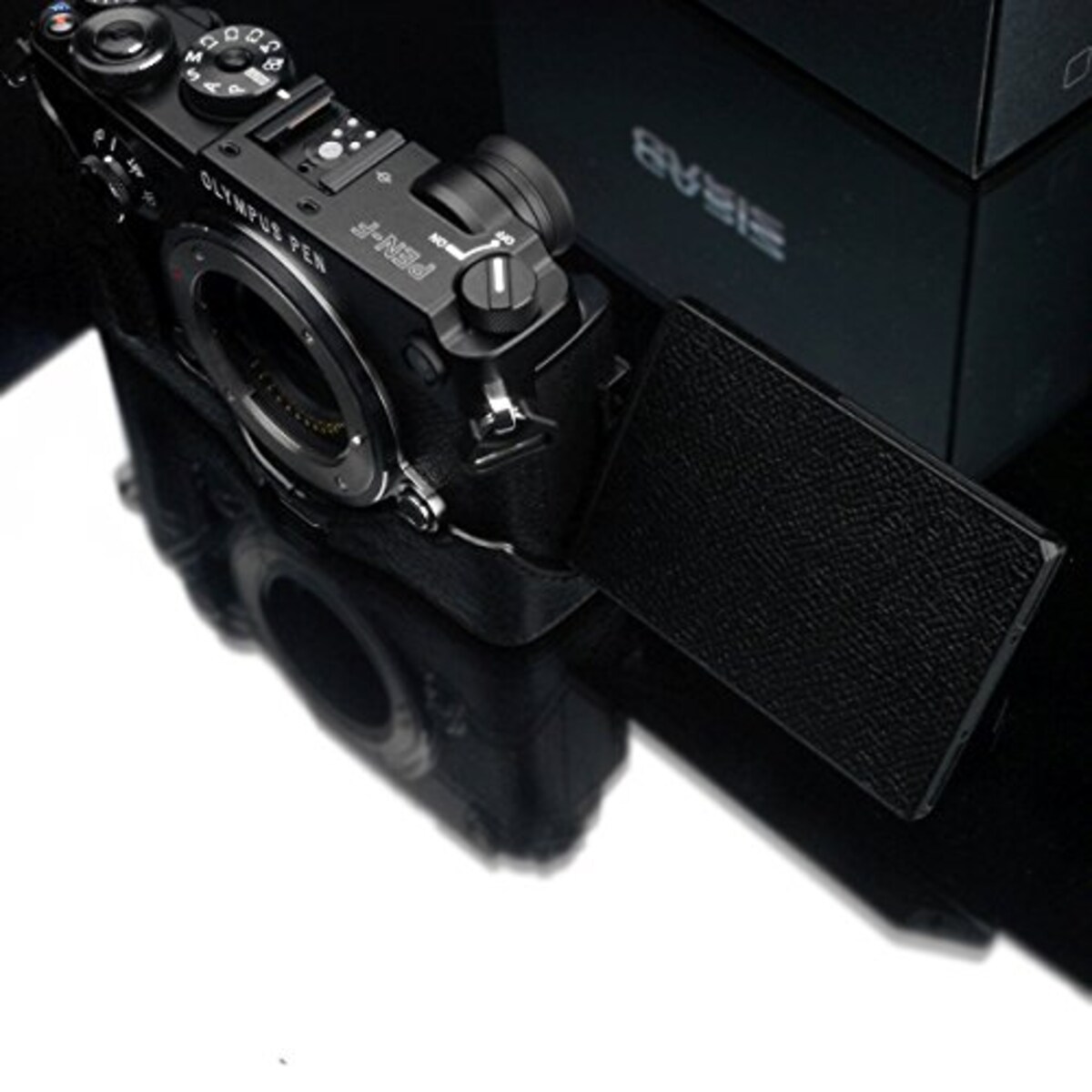  GARIZ OLYMPUS PEN-F用 本革カメラケース HG-PENFBK ブラック画像12 