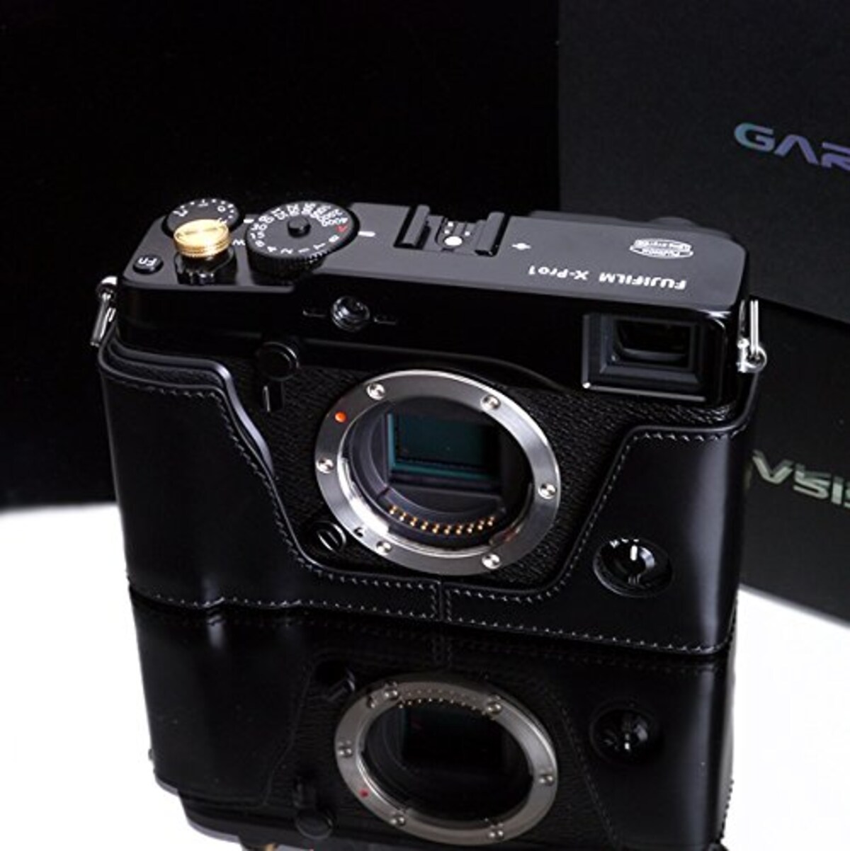  GARIZ FUJIFILM X-Pro1用 本革カメラケース XS-CHXP1BK ブラック画像3 