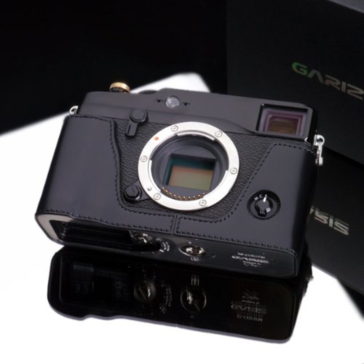  GARIZ FUJIFILM X-Pro1用 本革カメラケース XS-CHXP1BK ブラック画像4 