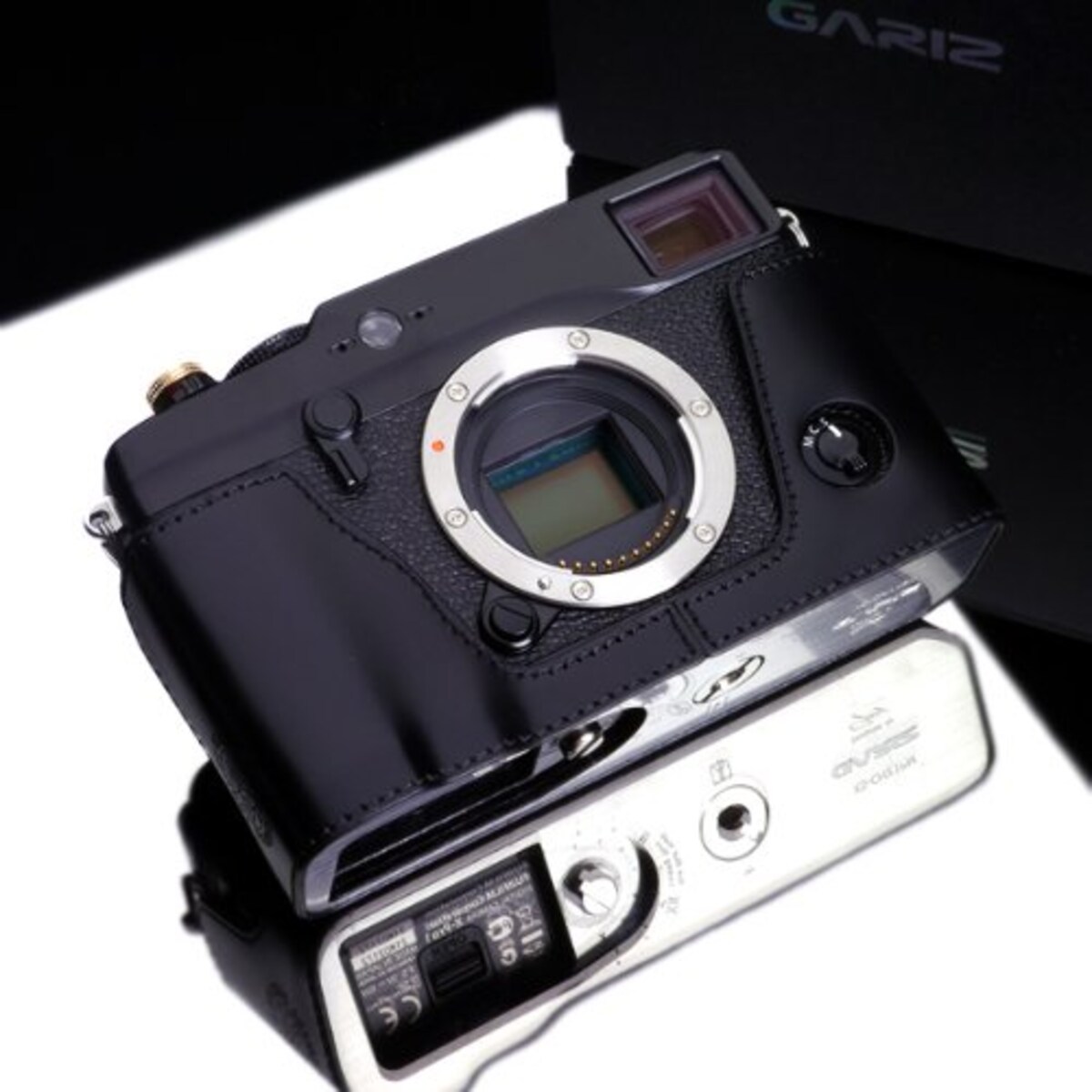  GARIZ FUJIFILM X-Pro1用 本革カメラケース XS-CHXP1BK ブラック画像5 